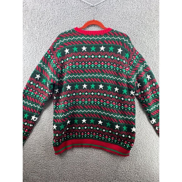 33Degrees Christmas Dinosaur Sweater  Green & Red Size Large - Picture 3 of 7